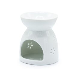 Oil Burner Buddha Cut Out- White