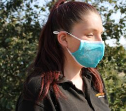 Reusable Fashion Face Covering - Blue Butterfly  (Adult)