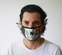 Reusable Fashion Face Covering - Colourful Calavera (Children)