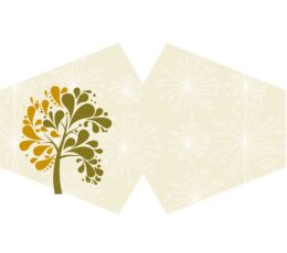 Reusable Fashion Face Covering - Golden Tree  (Adult)