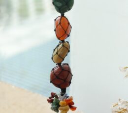 Hanging Chakra Stone  Pendant - Seven Chakra Chips