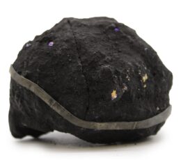 Coloured Calsite Geodes - Black Rock - Purple