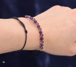 Zodiac Crystal Candle with Gemstone Bracelet - Capricorn