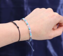 Zodiac Crystal Candle with Gemstone Bracelet - Pisces