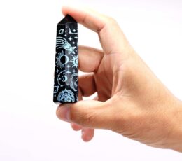 Black Obsidian Points (approx 60-70 gm 9cm) - Mystic Story - Sky Blue