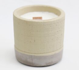 Pot Concrete Soy Candle - Grey - Coffee in the Club