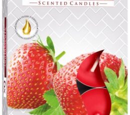 Set of 6 Scented Tealights - Strawberry