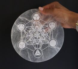 Large Charging Plate 18cm - Sacred Geometry