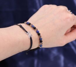 Zodiac Crystal Candle with Gemstone Bracelet - Scorpio