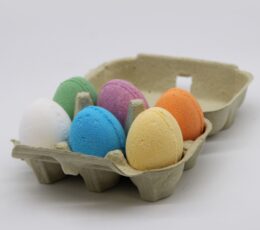 6 Bath Eggs in a Tray - Cherry