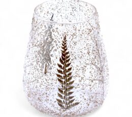 Natural Floral Glass - Large Bowl Candle Holder - Pino - (15x12cm)