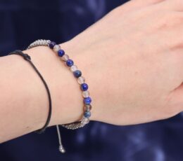 Zodiac Crystal Candle with Gemstone Bracelet - Taurus