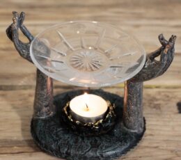Antique Buddha - Om Hands Oil Burner