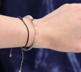 Zodiac Crystal Candle with Gemstone Bracelet - Gemini
