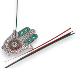 Green Small Hamsa Incense Holder 13x5.5cm