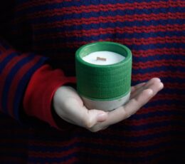 Pot Concrete Soy Candle - Green - Sea Moss & Herbs