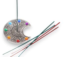 Seven Chakra Moon Incense Holder 11.5cm