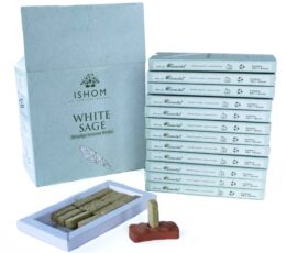 Pack of 15 Natural Incense Smudge Bricks and Burner - White Sage