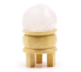 Gemstone Faceted Healing Ball & Stand - Rock Quartz