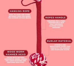 Wormwood Massage Hammer - Red