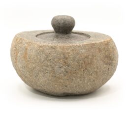 Natural Riverstone Grounding Pot - Large (aprox 15x12cm)