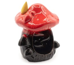 Backflow Incense Burner - Large Red Mushroom