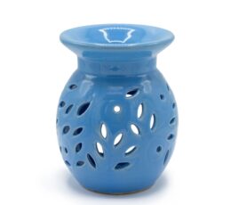 Floral Oil Burner - Blue