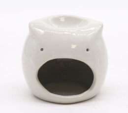 Classic White Oil Burner - Short Owl