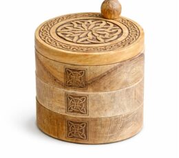 Celtic Carved 3 Tier Revolving Box