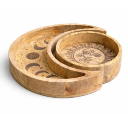 Moon Shaped Round Tray S/2