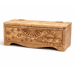 Sun & Moon Carved Sliding Box