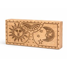 Sun - Moon Carved Crystal and Stone Box