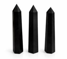 Gemstone Six Face Obelisk Point approx 17cm - Black Tourmaline