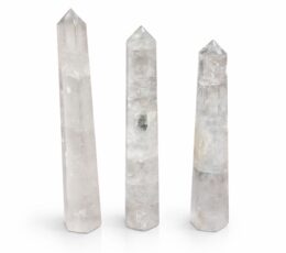 Gemstone Six Face Obelisk Poins approx 17cm - Rock Crystal
