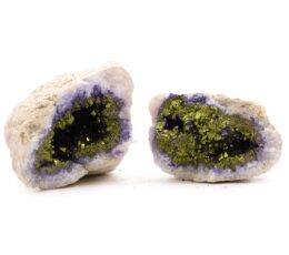 Coloured Calsite Geodes - Purple & Gold