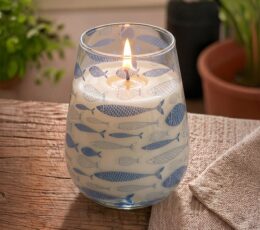 Tall Glass Jar Candles - Seabreeze