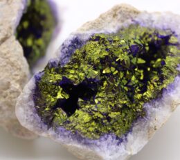 Coloured Calsite Geodes - Purple & Gold