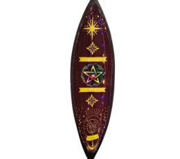 Enamel Incense Bowl - Mango Wood - Pentagon