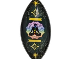 Enamelled  Incense Bowl - Aluminum - Lotus Buddha Chakra