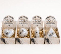Four Gemstone Shapes - Rainbow Moonstone