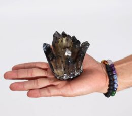 Crafted Quartz Cluster - Smoky Ghost Quartz (approx 250-300gm 8cm)
