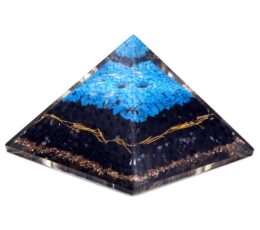 Orgonite Pyramid - Turqoise and Black Tourmaline - 70 mm