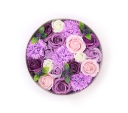 Round Box - Lavender Rose & Carnation