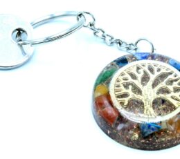 Orgonite Power Keyring - Gemstones Chakra Tree of Life
