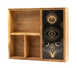 Four Section Tarot Box with Card Holder