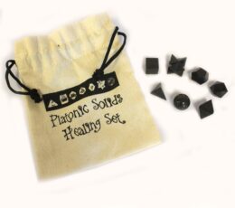 Geometric Seven Piece Black Agate Set