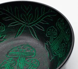Aluminum Singing Bowl - Magic Mushroom - Green (20cm)