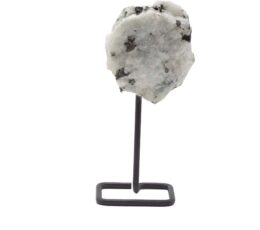 Mineral Specimen on Metal Stand - Rainbow Moonstone