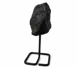Mineral Specimen on Metal Stand - Black Tourmaline