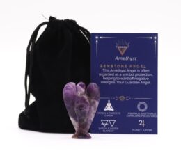 Hand Carved Gemstone Angel - Amethyst